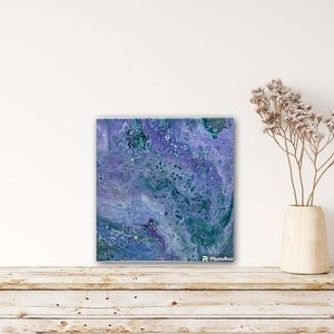 Handmade original acrylic fluid artwork